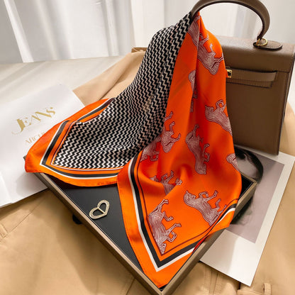 New 70 Korean Style Small Square Towel Silk Scarf For Women