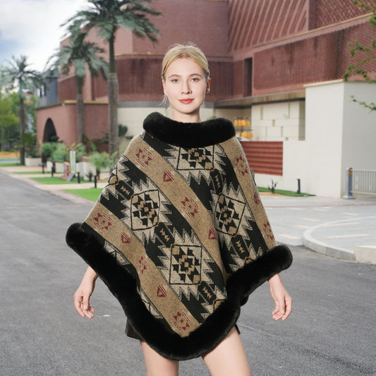 New Knitted Thermal Head Cover Cape Elegant Shawl