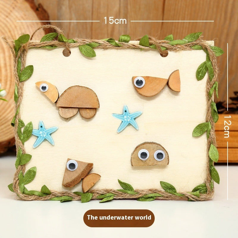 Arbor Day DIY Natural Branches Handmade Wooden Art Wood Painting