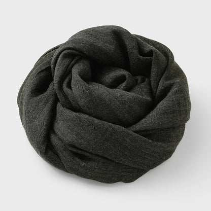 Artistic Sunscreen Solid Color Cotton And Linen Scarf