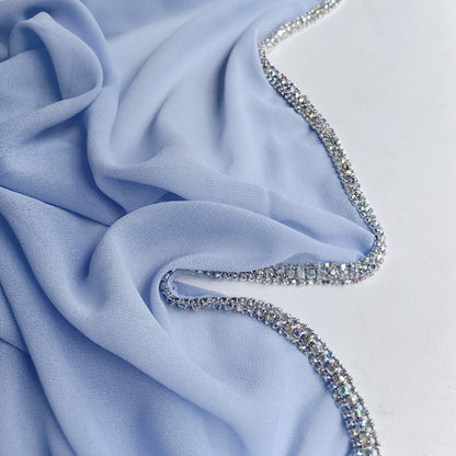Light Diamond Chiffon Solid Color Women's Toe-covered Scarf