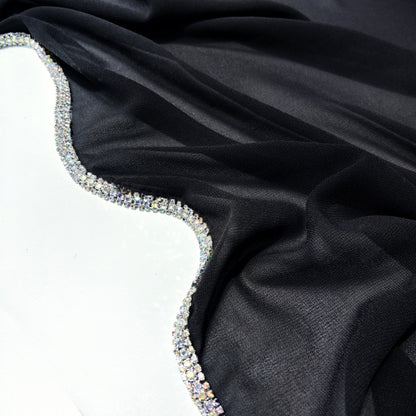 Light Diamond Chiffon Solid Color Women's Toe-covered Scarf