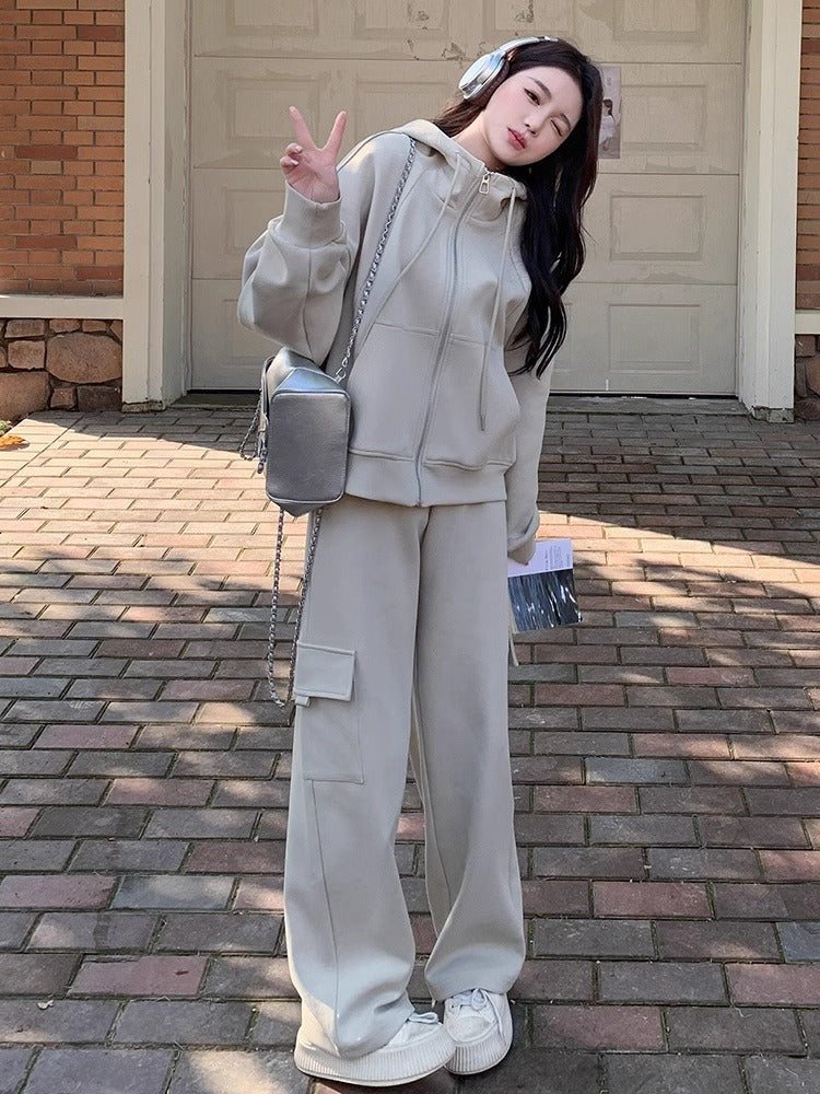 Sweatshirt And Sweatpants Two-piece Set Early Autumn A Complete Set