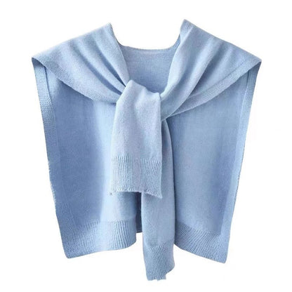 Shoulder Pad Waistcoat Wool Scarf