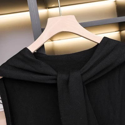 Shoulder Pad Waistcoat Wool Scarf