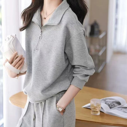 Casual Sportswear Two-piece Set Autumn And Winter New Simple