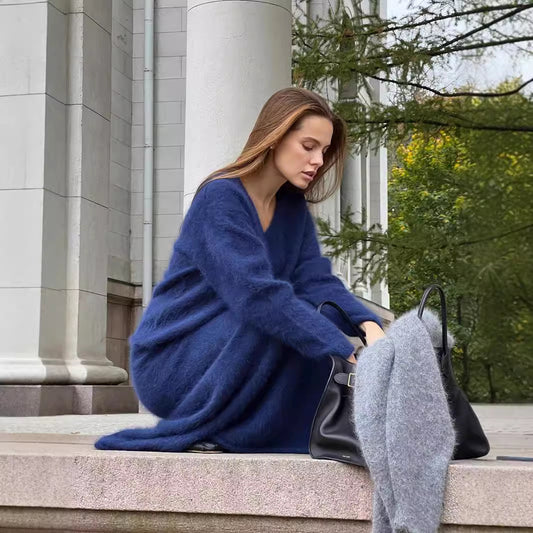 Women's Fashionable Knitted New Skirt Sweater Suit