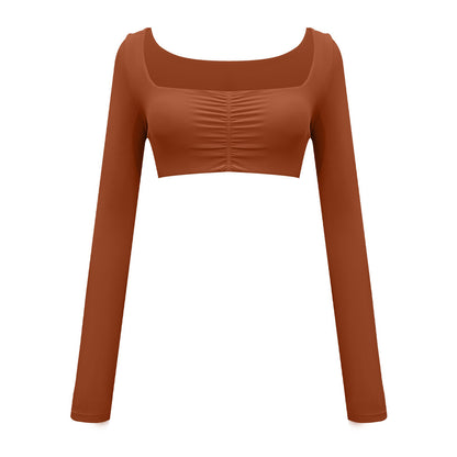 Flared Pants Solid Color Sports Long-sleeve Suit