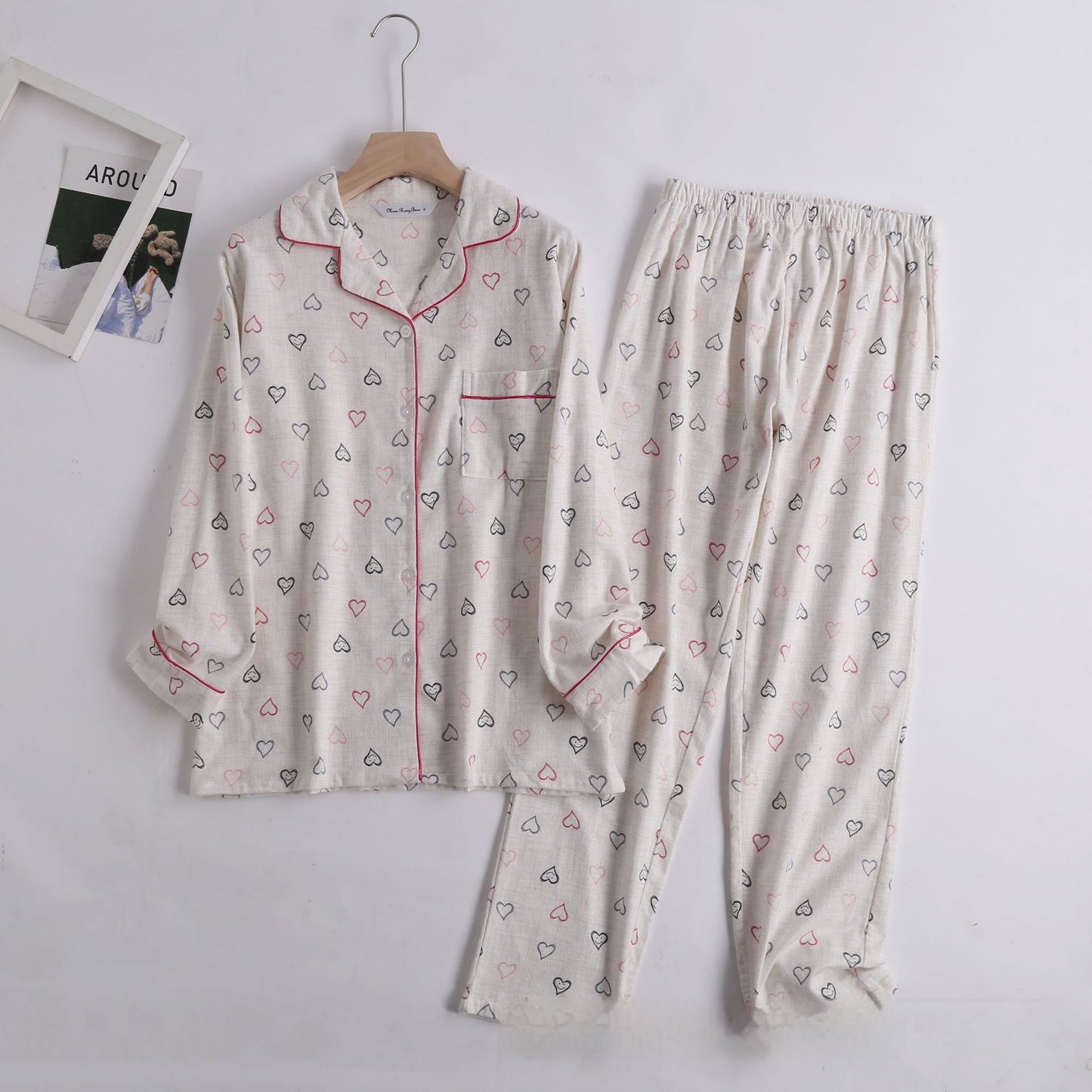Women's Pajamas Simple Spring, Autumn And Winter Long Sleeves Trousers Suit
