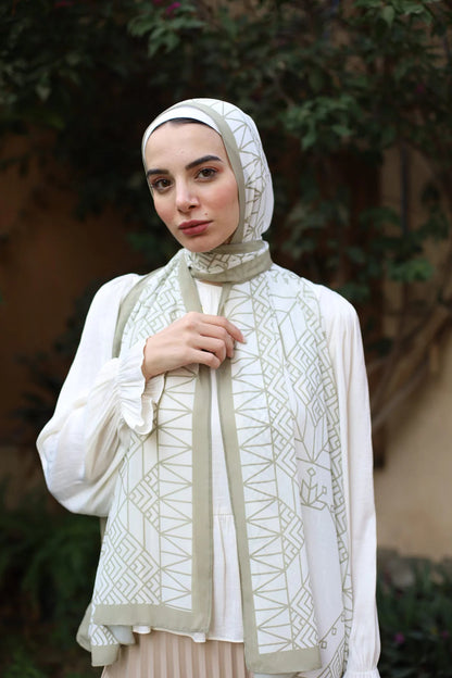 Satin Printed Hijab Printed Shawl Headscarf
