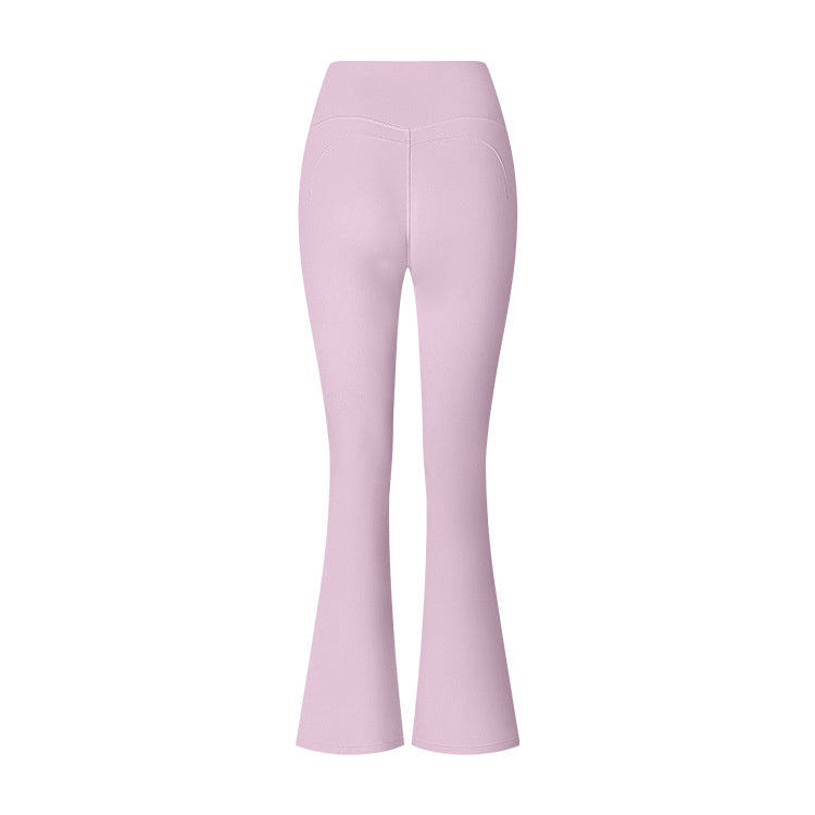 Flared Pants Solid Color Sports Long-sleeve Suit