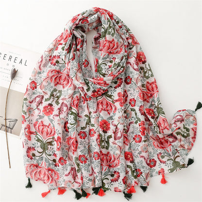 Creative Chinese Style Cotton And Linen Scarf