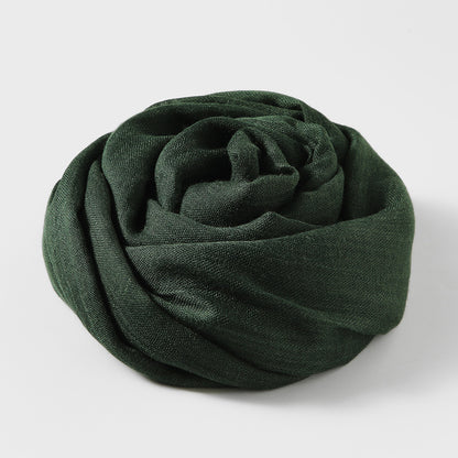 Artistic Sunscreen Solid Color Cotton And Linen Scarf