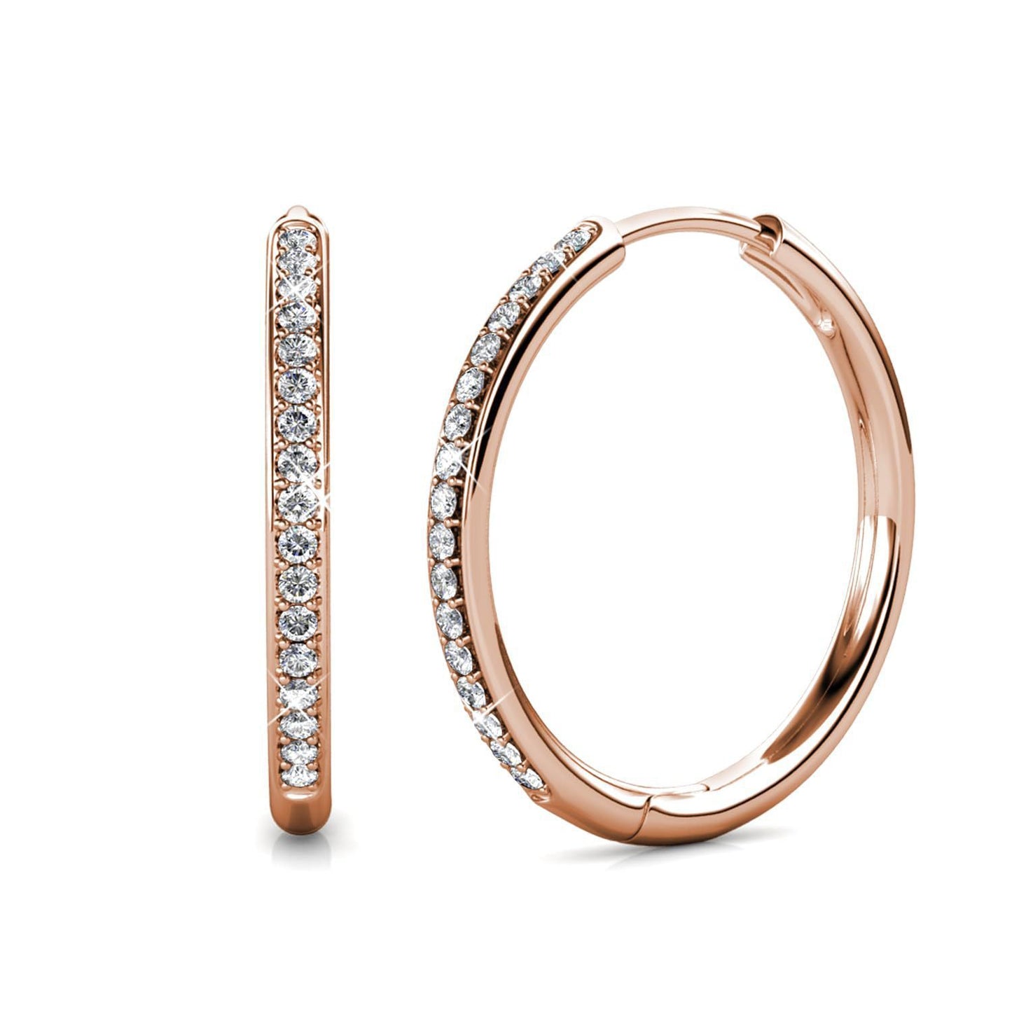 Zircon Hoop Earrings Simple And Exquisite