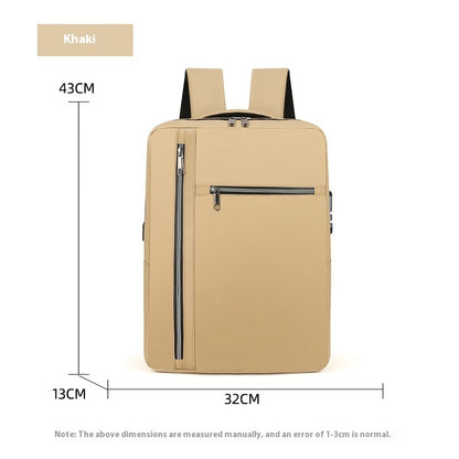 Anti-theft Password Lock Backpack Business Commute Large Capacity Men's